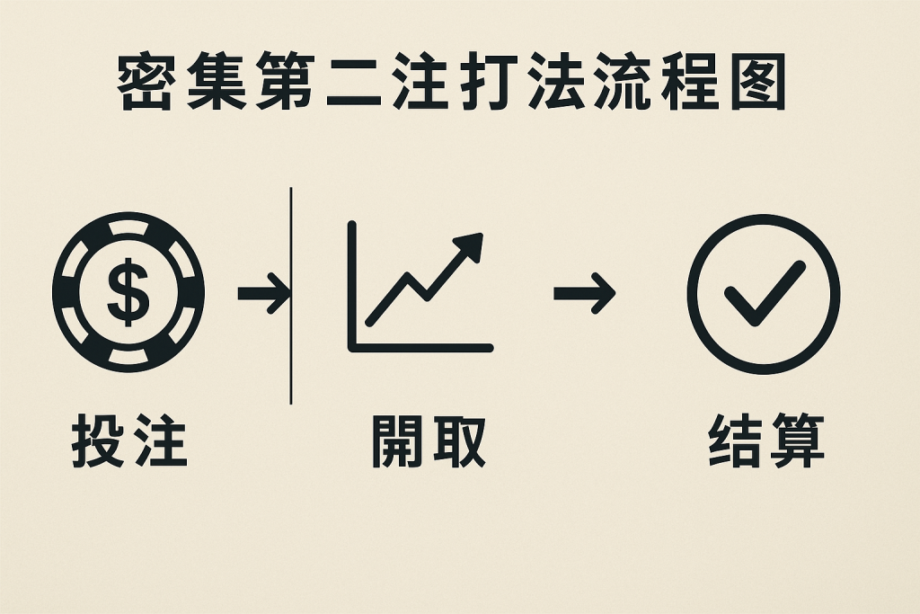 百家樂密集第二注打法示意圖