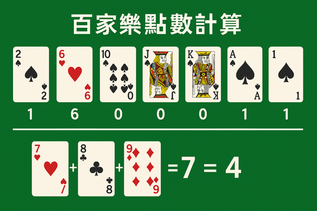 百家樂點數計算圖